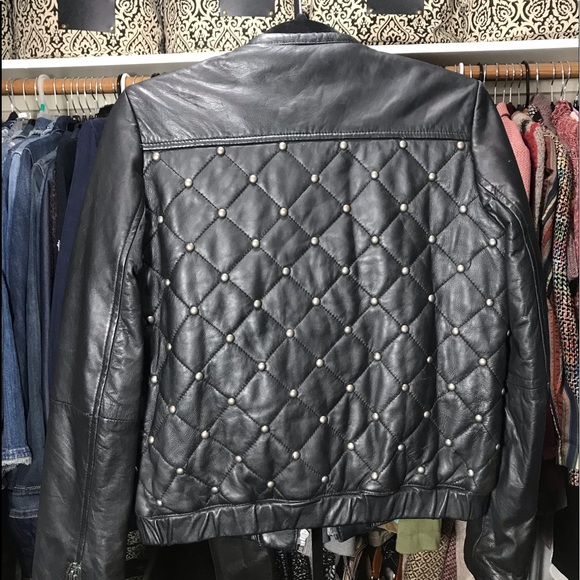 MNG Studded Lambskin Jacket - Picture 1 of 6